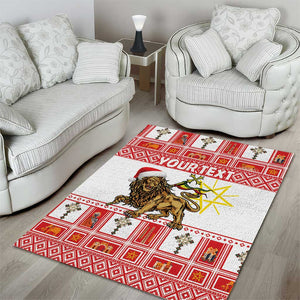 Personalized Ethiopia Melikam Gena Area Rug Merry Christmas Lion of Judah