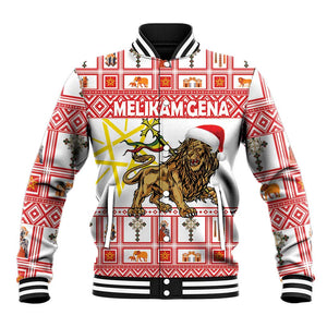 Personalized Ethiopia Melikam Gena Baseball Jacket Merry Christmas Lion of Judah LT18