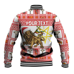 Personalized Ethiopia Melikam Gena Baseball Jacket Merry Christmas Lion of Judah LT18