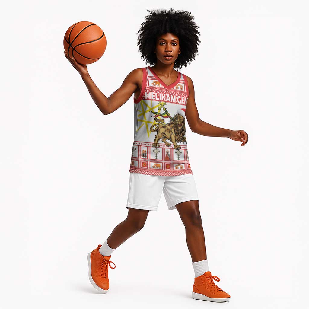 Personalized Ethiopia Melikam Gena Basketball Jersey Merry Christmas Lion of Judah LT18
