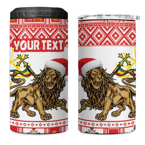 Personalized Ethiopia Melikam Gena 4 in 1 Can Cooler Tumbler Merry Christmas Lion of Judah