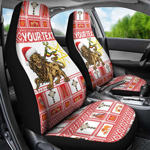 Personalized Ethiopia Melikam Gena Car Seat Cover Merry Christmas Lion of Judah