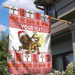 Personalized Ethiopia Melikam Gena Garden Flag Merry Christmas Lion of Judah