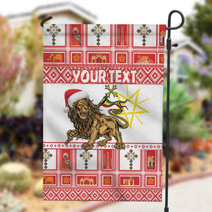 Personalized Ethiopia Melikam Gena Garden Flag Merry Christmas Lion of Judah