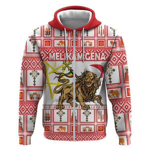 Personalized Ethiopia Melikam Gena Hoodie Merry Christmas Lion of Judah