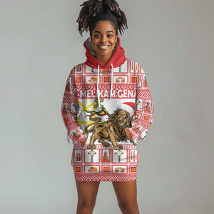 Personalized Ethiopia Melikam Gena Hoodie Dress Merry Christmas Lion of Judah