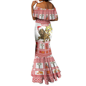 Personalized Ethiopia Melikam Gena Mermaid Dress Merry Christmas Lion of Judah