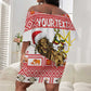 Personalized Ethiopia Melikam Gena Off Shoulder Short Dress Merry Christmas Lion of Judah