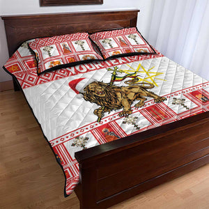 Personalized Ethiopia Melikam Gena Quilt Bed Set Merry Christmas Lion of Judah