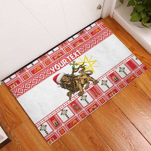 Personalized Ethiopia Melikam Gena Rubber Doormat Merry Christmas Lion of Judah