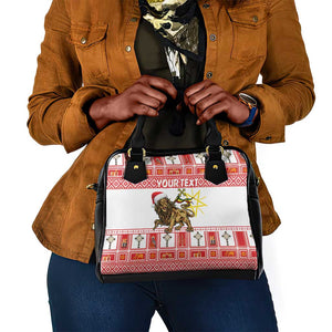 Personalized Ethiopia Melikam Gena Shoulder Handbag Merry Christmas Lion of Judah