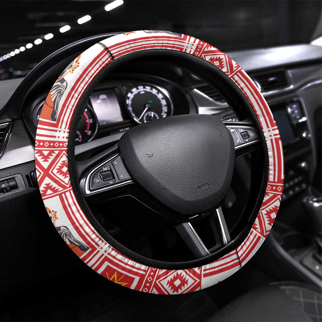 Ethiopia Melikam Gena Steering Wheel Cover Merry Christmas Lion of Judah