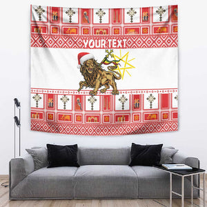 Personalized Ethiopia Melikam Gena Tapestry Merry Christmas Lion of Judah