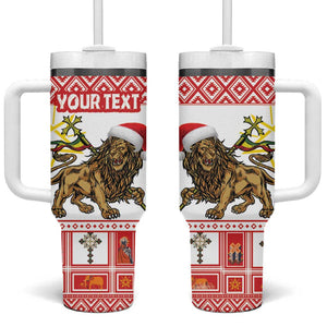 Personalized Ethiopia Melikam Gena Tumbler With Handle Merry Christmas Lion of Judah