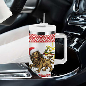 Personalized Ethiopia Melikam Gena Tumbler With Handle Merry Christmas Lion of Judah