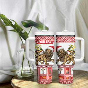 Personalized Ethiopia Melikam Gena Tumbler With Handle Merry Christmas Lion of Judah