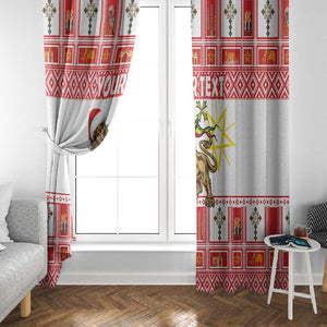 Personalized Ethiopia Melikam Gena Window Curtain Merry Christmas Lion of Judah