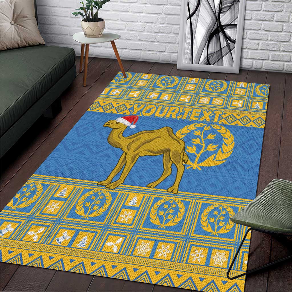 Personalized Eritrea Emblem Area Rug Ruhus Beal Lidet - Kente Pattern