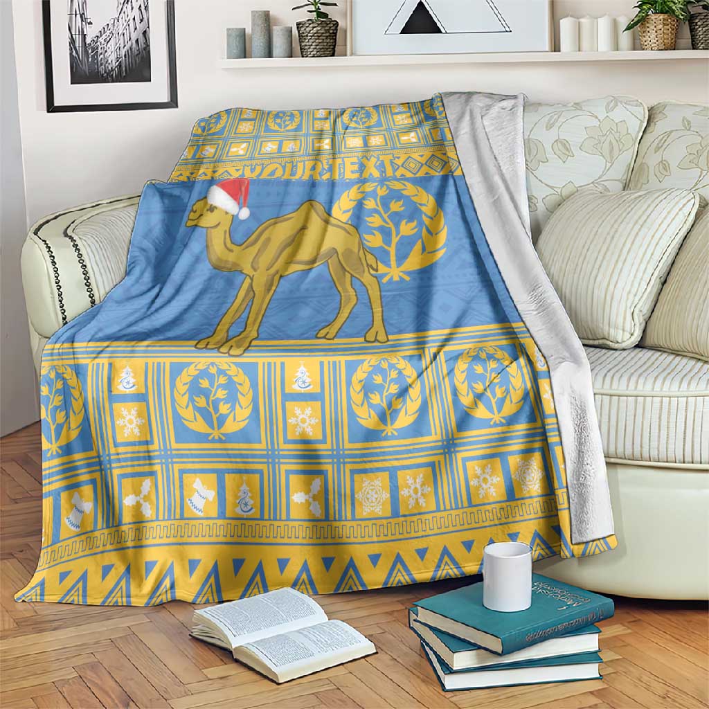 Personalized Eritrea Emblem Blanket Ruhus Beal Lidet - Kente Pattern