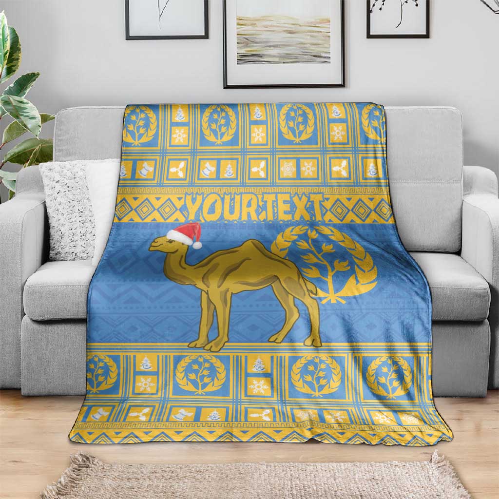 Personalized Eritrea Emblem Blanket Ruhus Beal Lidet - Kente Pattern