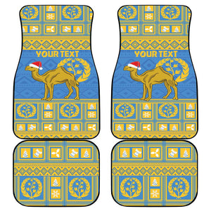 Personalized Eritrea Emblem Car Mats Ruhus Beal Lidet - Kente Pattern