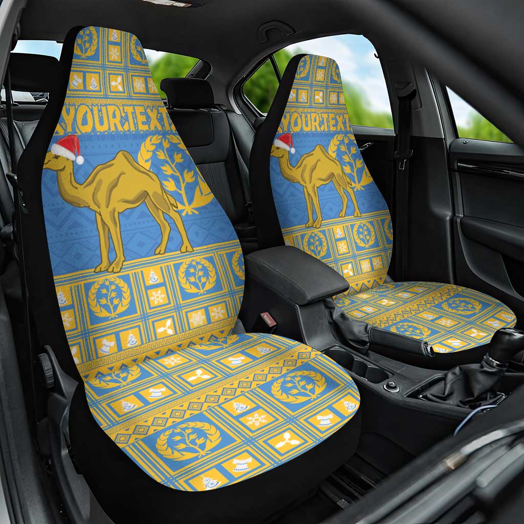 Personalized Eritrea Emblem Car Seat Cover Ruhus Beal Lidet - Kente Pattern