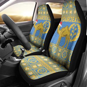 Personalized Eritrea Emblem Car Seat Cover Ruhus Beal Lidet - Kente Pattern