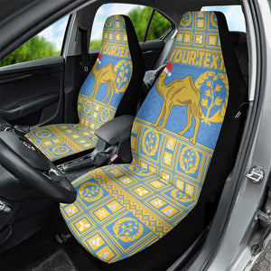 Personalized Eritrea Emblem Car Seat Cover Ruhus Beal Lidet - Kente Pattern