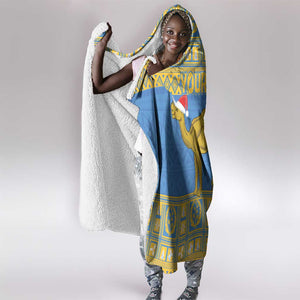 Personalized Eritrea Emblem Hooded Blanket Ruhus Beal Lidet - Kente Pattern