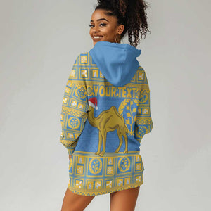 Personalized Eritrea Emblem Hoodie Dress Ruhus Beal Lidet - Kente Pattern