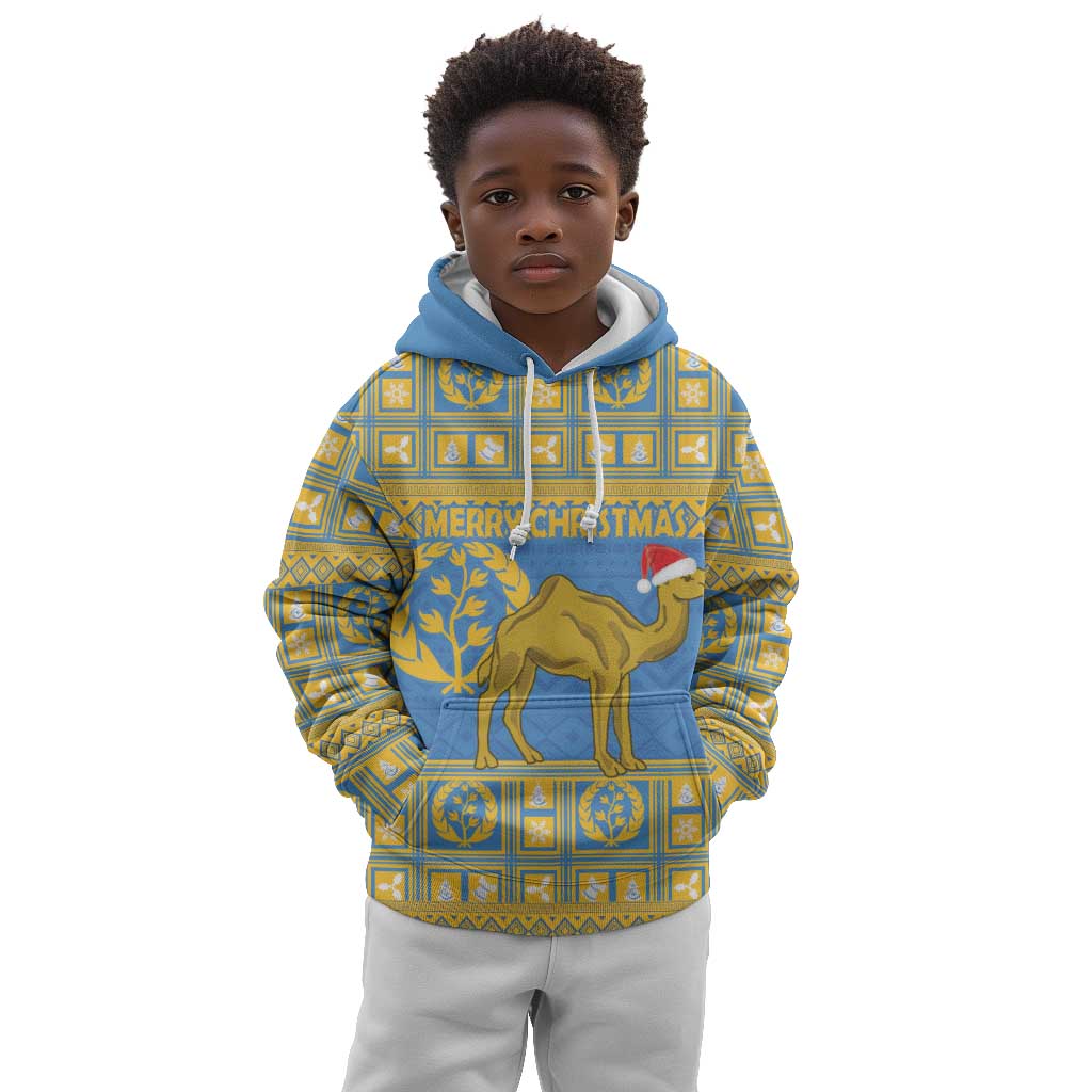 Personalized Eritrea Emblem Kid Hoodie Ruhus Beal Lidet - Kente Pattern