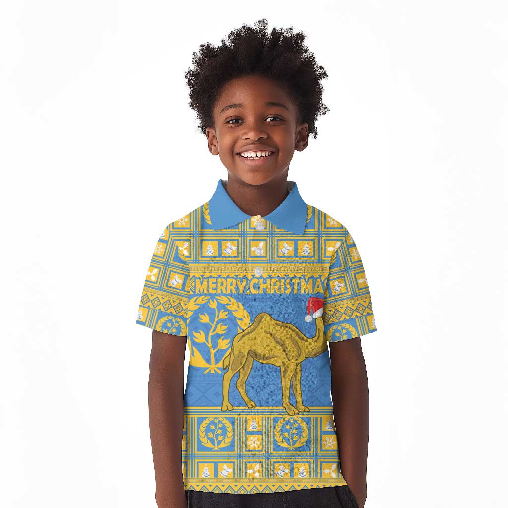 Personalized Eritrea Emblem Kid Polo Shirt Ruhus Beal Lidet - Kente Pattern