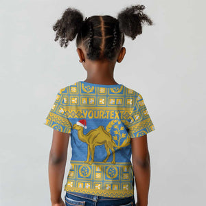 Personalized Eritrea Emblem Kid T shirt Ruhus Beal Lidet - Kente Pattern