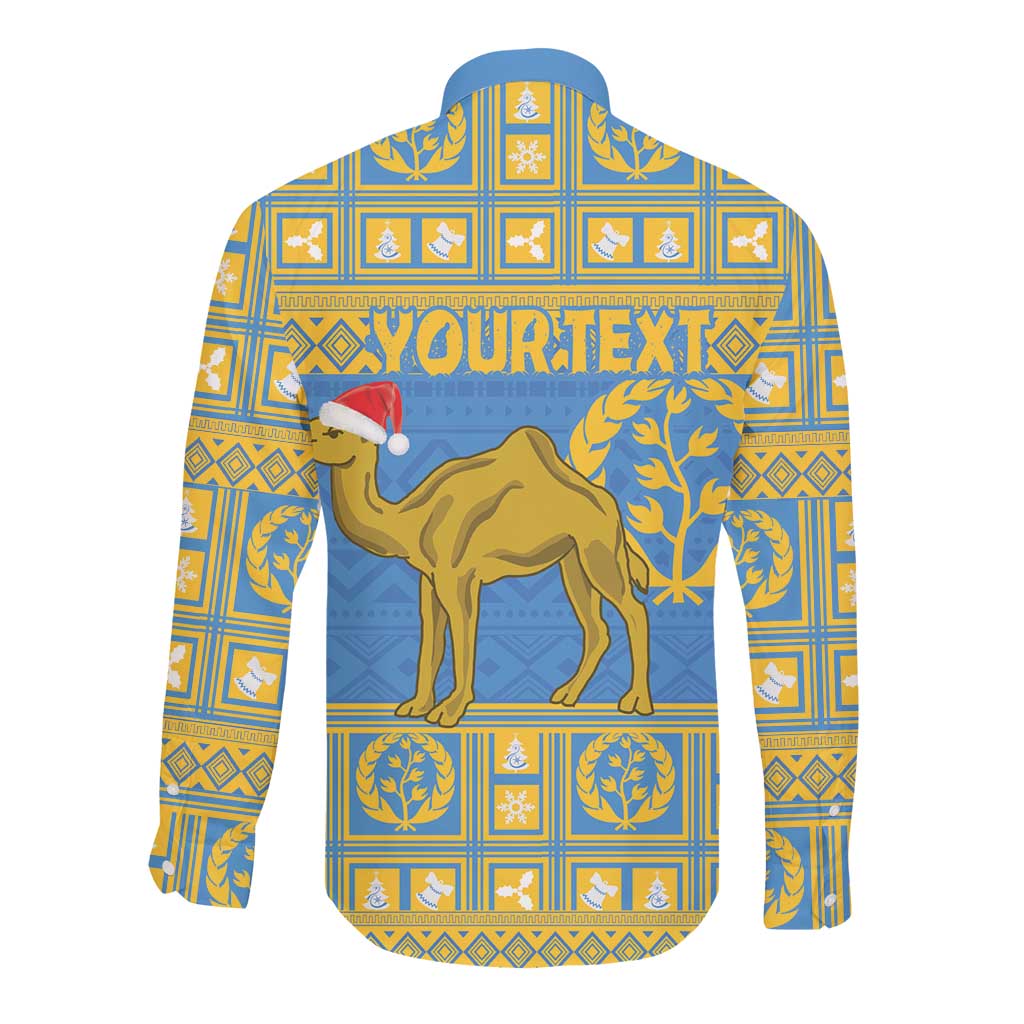 Personalized Eritrea Emblem Long Sleeve Button Shirt Ruhus Beal Lidet - Kente Pattern