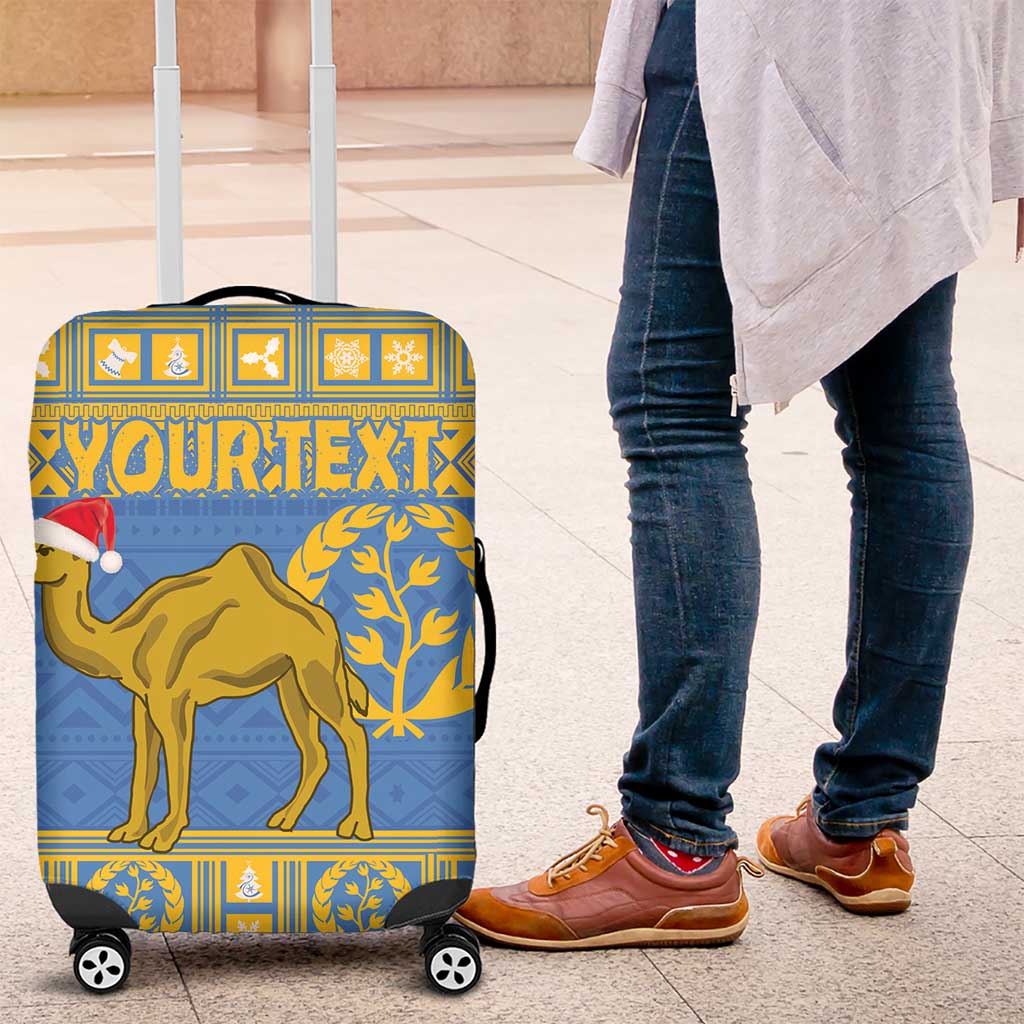 Personalized Eritrea Emblem Luggage Cover Ruhus Beal Lidet - Kente Pattern