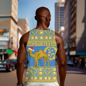 Personalized Eritrea Emblem Men Tank Top Ruhus Beal Lidet - Kente Pattern