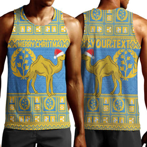 Personalized Eritrea Emblem Men Tank Top Ruhus Beal Lidet - Kente Pattern