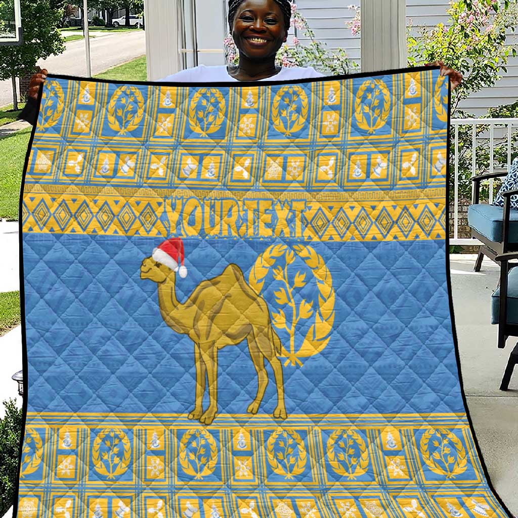 Personalized Eritrea Emblem Quilt Ruhus Beal Lidet - Kente Pattern