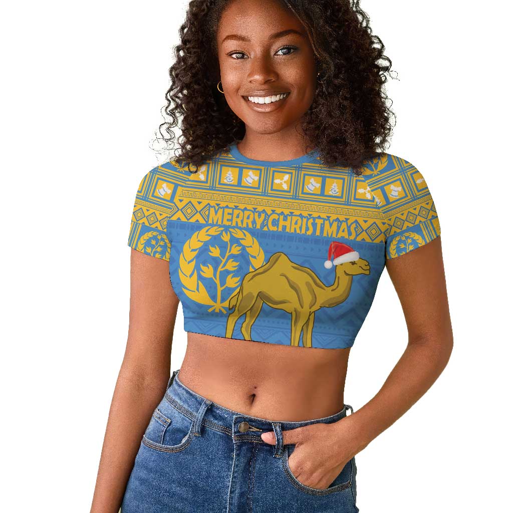 Personalized Eritrea Emblem Raglan Cropped T shirt Ruhus Beal Lidet - Kente Pattern