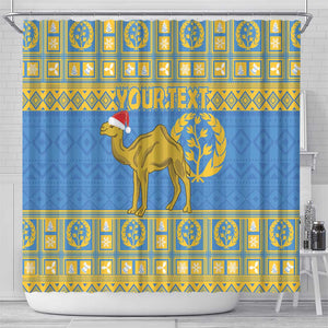 Personalized Eritrea Emblem Shower Curtain Ruhus Beal Lidet - Kente Pattern