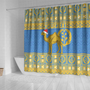 Personalized Eritrea Emblem Shower Curtain Ruhus Beal Lidet - Kente Pattern