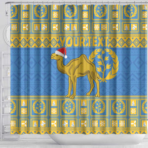 Personalized Eritrea Emblem Shower Curtain Ruhus Beal Lidet - Kente Pattern