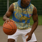 Personalized Eritrea Emblem Sleeveless Hoodie Ruhus Beal Lidet - Kente Pattern - African Pride