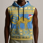 Personalized Eritrea Emblem Sleeveless Hoodie Ruhus Beal Lidet - Kente Pattern - African Pride
