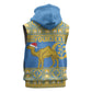 Personalized Eritrea Emblem Sleeveless Zip Hoodie Ruhus Beal Lidet - Kente Pattern - African Pride
