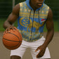 Personalized Eritrea Emblem Sleeveless Zip Hoodie Ruhus Beal Lidet - Kente Pattern - African Pride