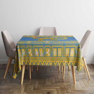 Personalized Eritrea Emblem Tablecloth Ruhus Beal Lidet - Kente Pattern