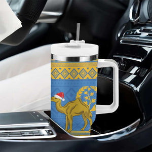 Personalized Eritrea Emblem Tumbler With Handle Ruhus Beal Lidet - Kente Pattern