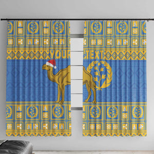 Personalized Eritrea Emblem Window Curtain Ruhus Beal Lidet - Kente Pattern