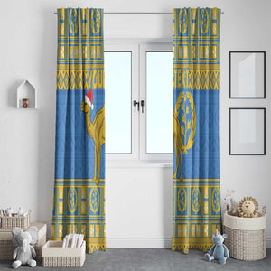 Personalized Eritrea Emblem Window Curtain Ruhus Beal Lidet - Kente Pattern